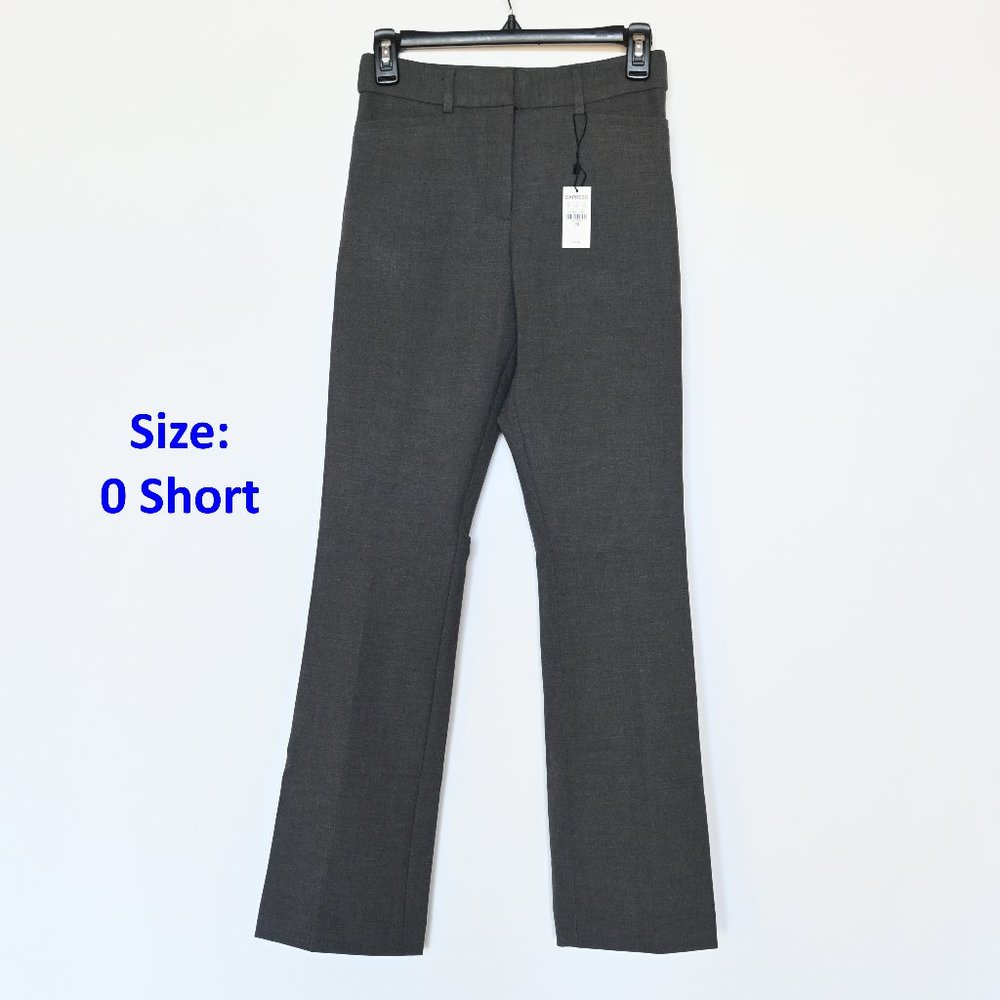 Express Gray Columnist Bootcut High Rise Pants *Size 0 Short*
